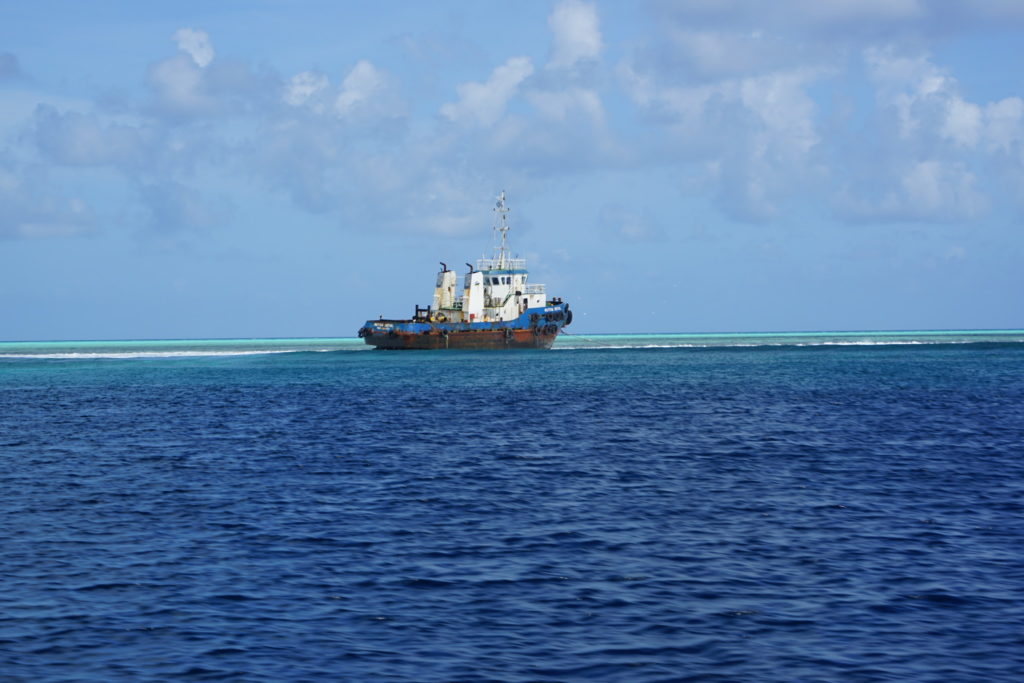 Maldives bateau échoué