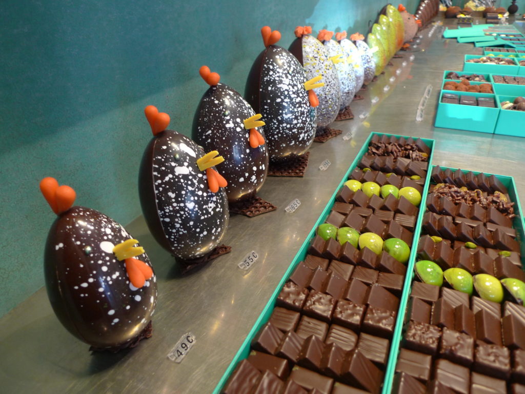 Des petites poules en chocolat...