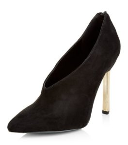 bottes-noires-en-suédine-à-talons-contrastants-métallisés-