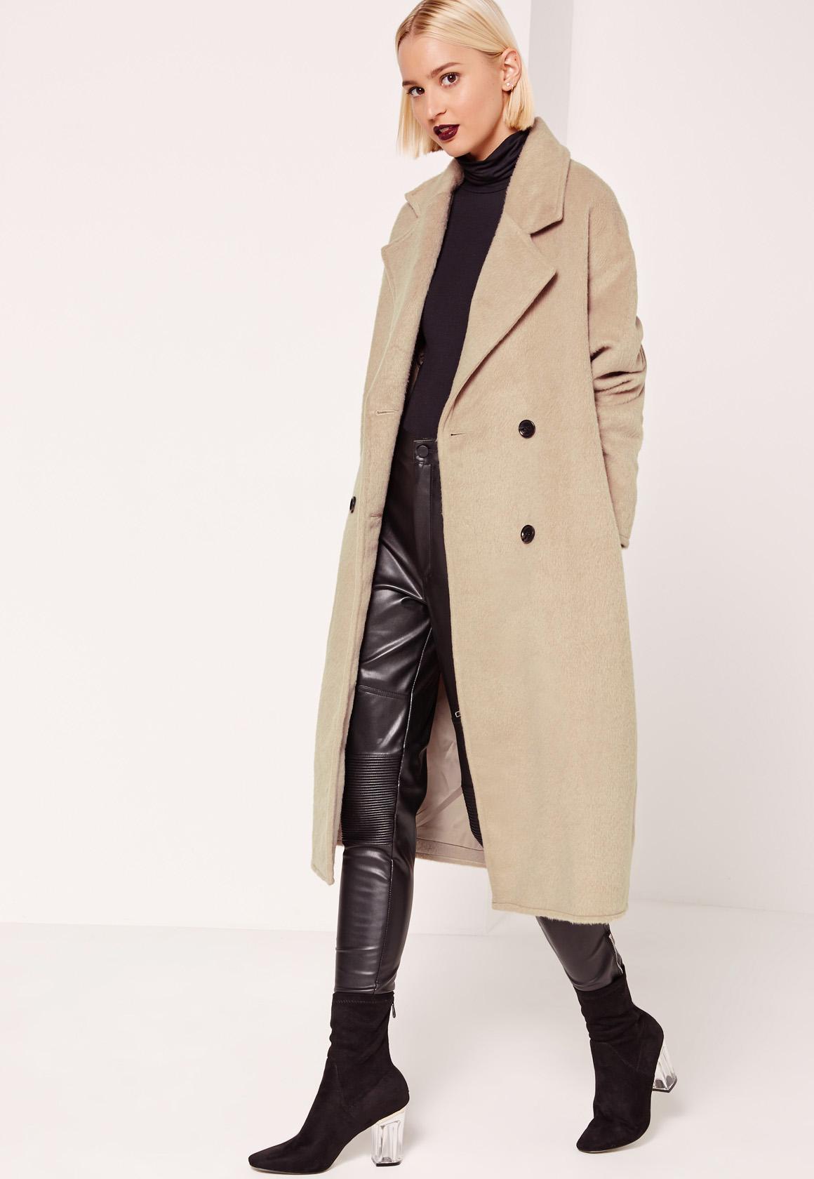 manteau laine nude