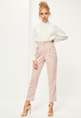 pantalon-rose-cigarette--taille-plisse