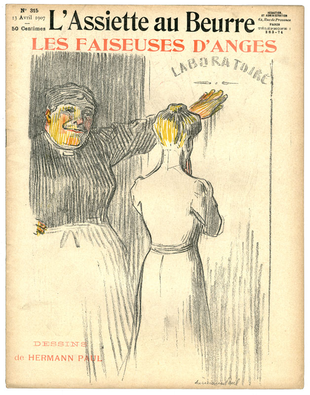 Affiche représentant une faiseuse d'anges Source: International Institute of Social History