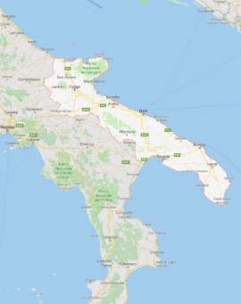 Pouilles Puglia Map